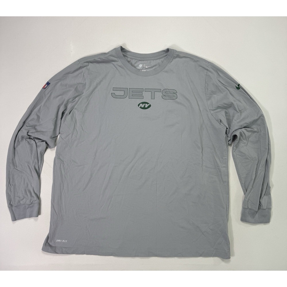 New York Jets Nike NFL On Field Dri-Fit Long Sleeve Shirt Men's 3XL Grey